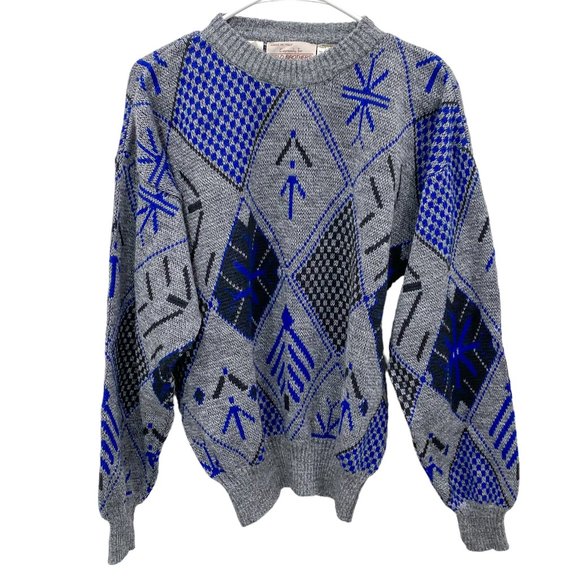 Expressly for Field Brothers Vintage Wool Blend Sweater in Blue Gray Men's Sz M - Picture 1 of 9